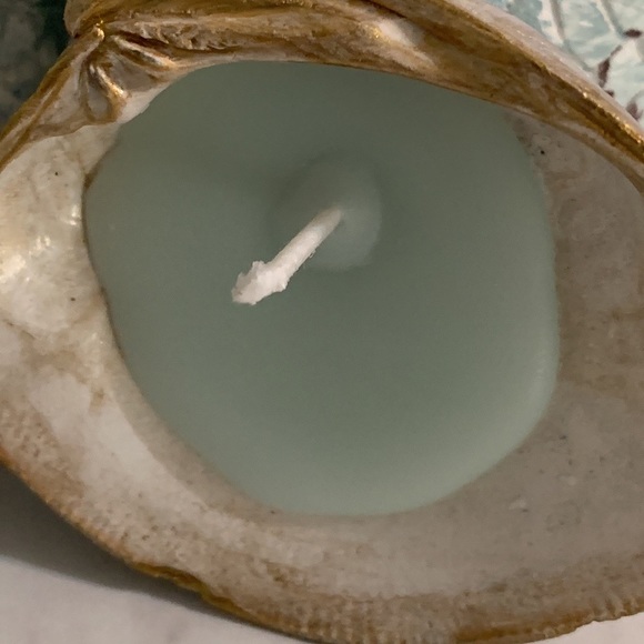 Shabby Chic Boho Shell Decor - Handmade Soy Wax Candle in a Seashell - Picture 11 of 14